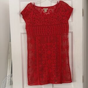 Lucky Brand Vibrant Orange Dress Medium